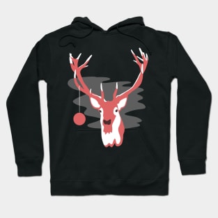 Abstract Minimal Christmas Deer (Reindeer) Hoodie